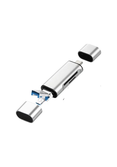 Usb 2.0 3 İn 1 Kart Okuyucu Ve Usb Çoklayıcı Type-c, Micro Usb, Sd/tf Kart Desteği Zr825