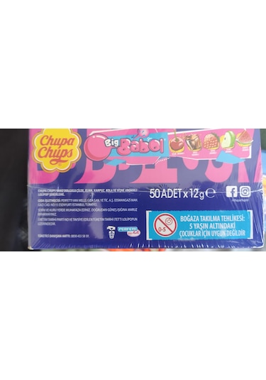 Chupa Big Babol Sakız Dolgulu Lolipop Şekerleme 50 x 12 G