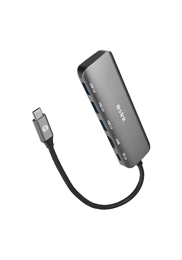 S-lınk Swv-usbc030, Type-c To Hdmı, 3xusb3.0, 1xpd Metal, Usb Hub