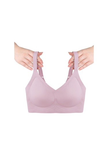 Balensiz Lazer Dikişsiz Görünmez Çıkarılabilir Pedli Toparlayıcı Sütyen Gül Kurusu