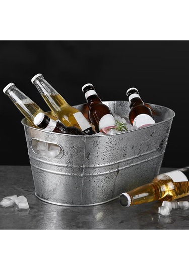 Dolıty Taşıma Kolları Ile Galvanizli Küvet Buz Kovası Tutucu Arjantin