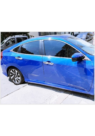 Honda Cıvıc Fc5 Krom Cam Çıtası 8 Prç 2016 Üzeri Paslanmaz Çelik