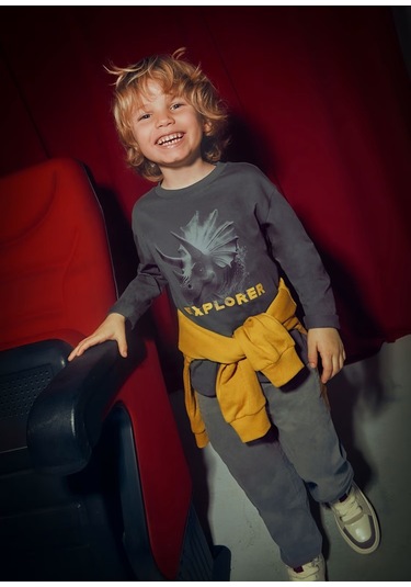 Mayoral Uzun Kollu Erkek Çocuk T-shirt 4090 Antrasit