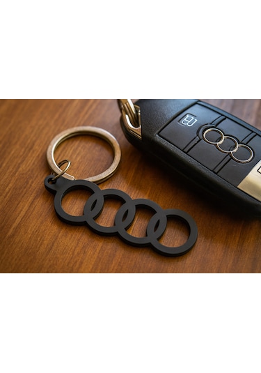 Audi Anahtarlık Siyah A1 A3 A4 A5 A6 A8 Q3 Q2 Q7 3d Plastik