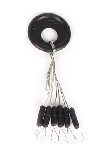 Ranyeek Balıkçılık Kauçuk Tıkaçları - 10 Adet Orta Boy Siyah Silindir Şekli, Akıcı Ve Hafif, 6'lı Paket