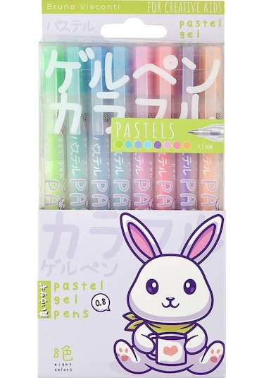 Jel Kalem Seti "pastels.", 0.8 , 8 Renk Pastel