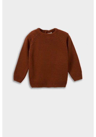 Defacto Erkek Bebek Bisiklet Yaka Triko Kazak F2408a525wnbn113 Turuncu