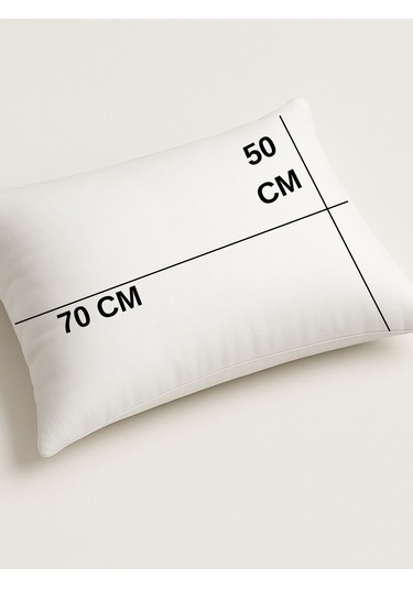 Beylini 2'li 600 Gr Pamuklu Silikon Yastık Yumuşak Rahat Antialerjik Makinede Yıkanabilir Pürüzsüz Yastık 50x70cm Beyaz
