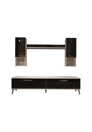 Decoraktiv Eko 5da Slm Std Silver Tv Ünitesi Tv Sehpası Beyaz - Siyah