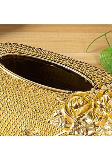 Pazly Tezgahı Suntek Peçete Kutusu Kapağı - Kağıt Ev Doku Araba Altın Oyuncak Altın