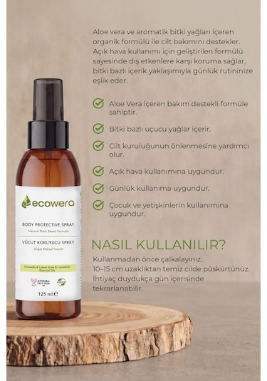 Ecowera Vücut Koruyucu Sprey 125 ML