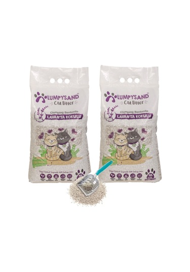 Lumpysand Lavanta Kokulu İnce Kedi Kumu 2 x 10 L