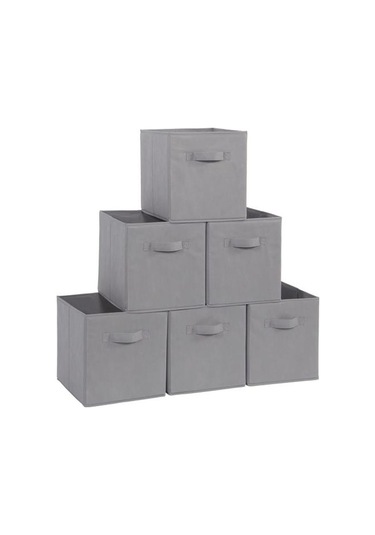 Saplı Kumaş Saklama Küpü Büyük Kapasite Kolay Erişim Katlanabilir Ağır Hizmet Oyuncakları Siyah