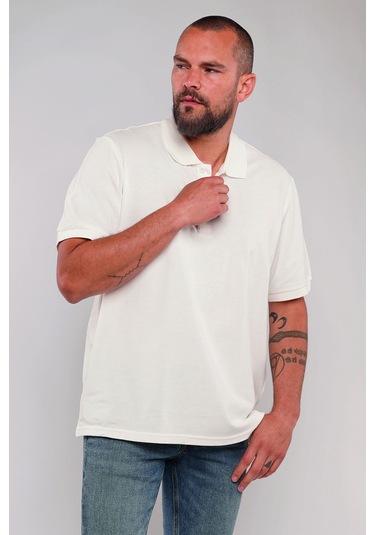 Gabria Polo Yaka Erkek T-shirt Beyaz