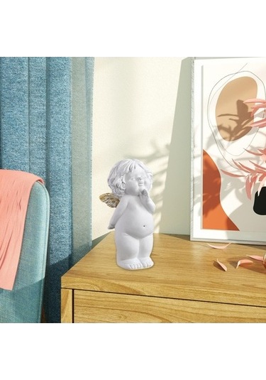 Lijinxu Magideal Melek Heykeli Beyaz Masaüstü Süs Aşk Tanrısı Stil-b