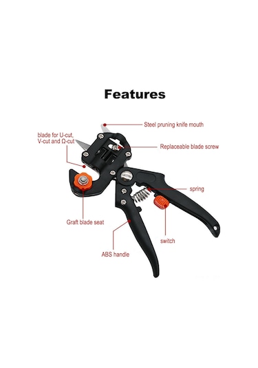 Wezone "ağaç Aşılama Makası - 2 Bıçaklı U, V Ve Ω Kesim İçin Profesyonel Bahçe Aleti"