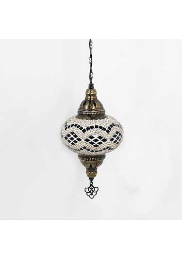 Dekoratif MOZAİK AVİZE TEKLİ OSMANLI LAMBASI DEKORATİF