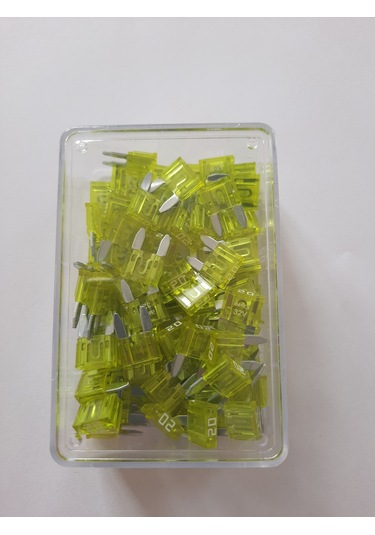 Çiftel 50 Adet 20 Amper Mini Fışlı Bıçaklı Sigorta