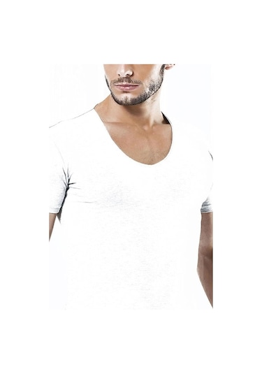 Hmd Erkek Derin Bisiklet Yaka Kısa Kollu Lycralı Tshirt 714-715