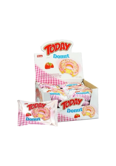 Today Donut Kek Çilekli 35 Gr. 24 Adet (1 Kutu)