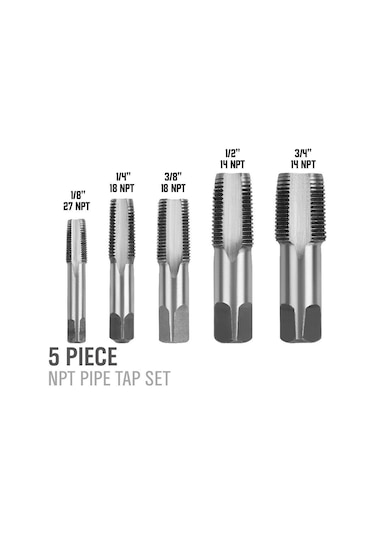 Suntek 5'li Set Npt Boru Kılavuz Seti Diş Şekillendirme