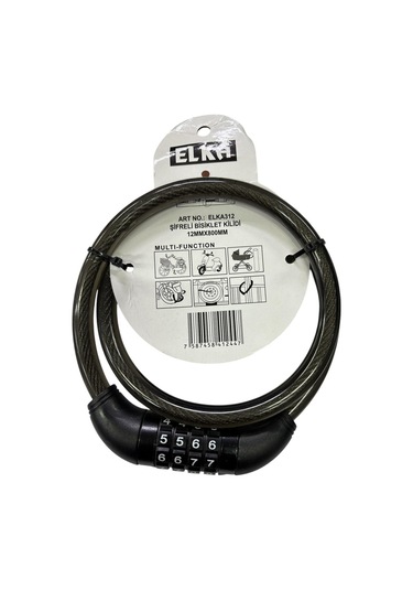 Elka 312 Şifreli Bisiklet Kilidi 80 Cm Çok Renkli