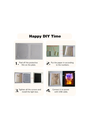 Reedark 3b Kağıt Oyma Gece Lambası - Led Masaüstü Dekoratif Aydınlatma, Hediye Seçenekleri