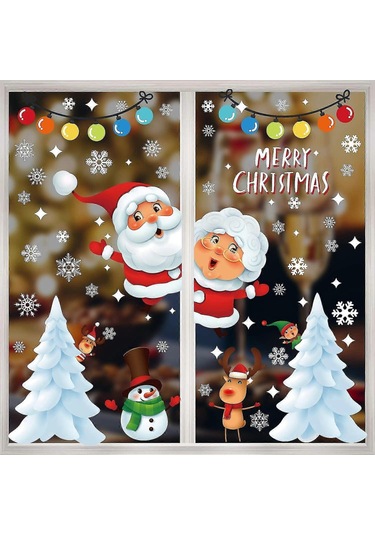 Xhw Noel Pencere Çıkartmaları Noel Pencere Çıkartmaları Noel Pencere Çıkartmaları Noel Pencere Çıkartmaları Mutlu Noeller Çıkartmaları Noel Dekorasyonları