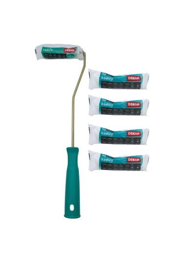 Dekor Kadife Parmak Rulo 10 Cm + 4 Adet Yedeği