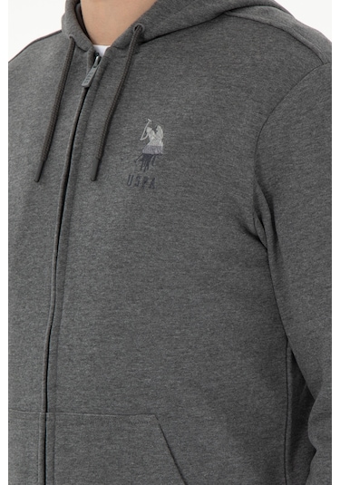 U.s. Polo Assn. Erkek Antrasit Melanj Hırka Örme 50293447-vr081 Antrasit Melanj