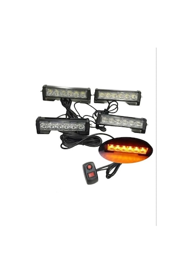 Çakar Lamba Power Ledli 4'lü Kırmızı-beyaz/mavi-beyaz 12v/ Lapa194