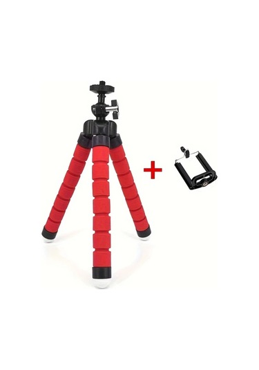 Chenkestoreone Siyah Tutucu 1 Adet Ahtapot Telefon Ve Kamera Sehpası Dayanıklı Katlanır Ayaklı Masaüstü Desteği Siyah Tutucu