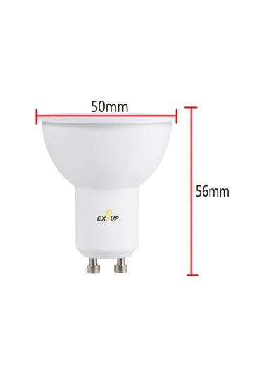 Tenfowee 5'li Gu10 Led Ampul Seti - 7w, 500-600lm, 270 Derece Açı, Uzun Ömürlü