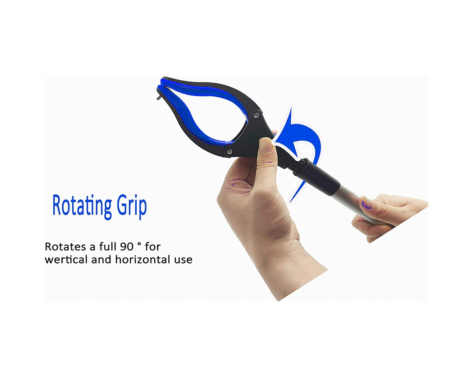 Xindoker Alüminyum Boru Çekirdekli Çok Amaçlı Nesne Kaldırma Aleti - Kolay Kullanıma Dair 32 İnç Genişlik Gümüş - Mavi