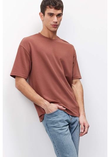 DeFacto Oversize Geniş Kalıp Ütü Gerektirmeyen Bisiklet Yaka Kısa Kollu Basic Düz Ağır Kumaş Tişört X3926AZ25SPBN326 DeFacto Oversize Geniş Kalıp Ütü Gerektirmeyen Bisiklet Yaka Kısa Kollu Basic Düz Ağır Kumaş Tişört X3926AZ25SPBN326