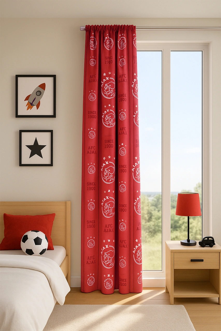 Çocuk Fon Perde Kırmızı V1 150x260 Kırmızı