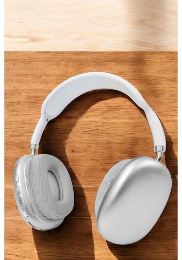P9 Plus Kablosuz Kulak Üstü Bluetooth Kulaklık Beyaz Yüksek Ses Kaliteli