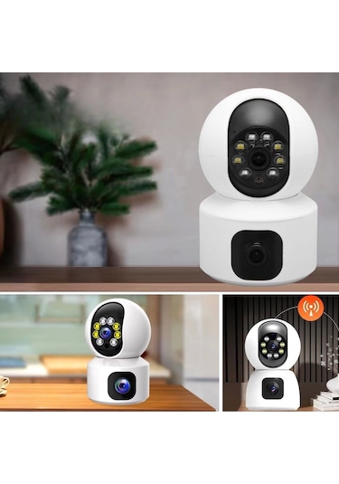 Yosee Uygulama Çift Kameralı Wifi Bağlantılı Gece Görüşlü Ev Tipi Güvenlik Kamerası
