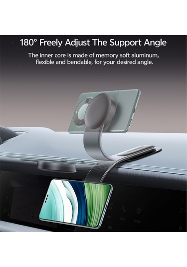 Geeksen Baseus Primetrip C02 Manyetik Araç Tutucu Android 360 Açı Ayarlı, 40n Güçlü Manyetik, Siyah, Çok Yüzey Uyumlu