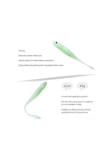 Maiyame 11cm 6.5g Plastik Yumuşak Balık Yemleri - 3 Renkli, Parlak Işıklı, Gerçekçi 3d Gözlü, Kaliteli Squidding Enstrümanı