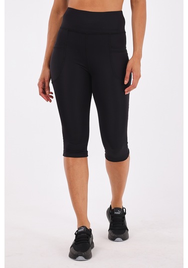 Scorp Joy Yüksek Bel Cepli Spor Tayt 3/4 Siyah STANDART