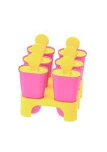 6lı Dondurma Kalıbı Pembe Sarı