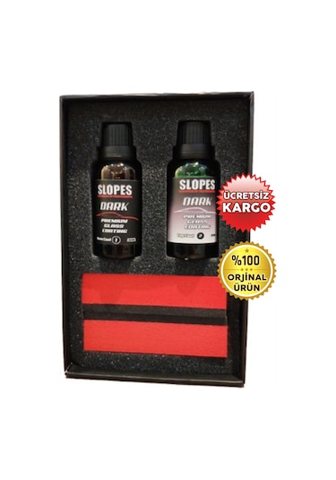 Slopes Dark Premium Glass Coating Çift Kat Seramik Kaplama 60 Ml