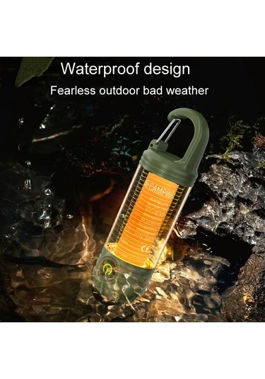 Sones Şarj Edilebilir Açık Hava Taşınabilir Led Kamp Işığı Çok İşlevli El Feneri Khaki Çok Renkli
