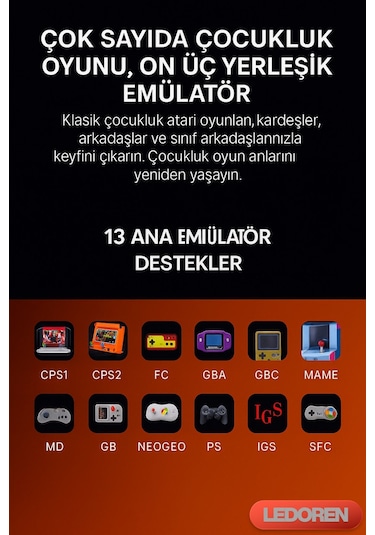 Gamemt E5 Elde Taşınabilir Youtube Chrome Oyun Konsolu 5000 Mah 2