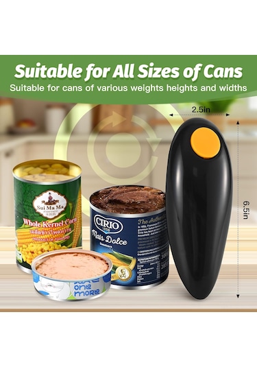 Gajeena Elektrikli Kutu Açıcı Ve Sekizli Kutu Açıcı Seti - Otomatik İşlevli, Pil Hariç Siyah