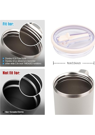 Didadodo Stanley 40oz Quencher Hasır Yedek Parçaları, 4 Adet / Takım Beyaz Beyaz