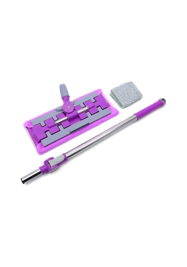 Yer Duvar Fayans Yüzey Temizliği İçin Mikrofiber Mop Paspas Mor