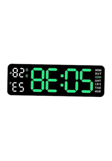 Flybuy Suntek Saati Saati Saat Led Duvar Duvar Dijital Dijital Çalar Jg Yeşil
