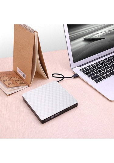 Sones 633 Eşkenar Dörtgen Desenli Usb3.0 Bilgisayar Dizüstü Bilgisayar Harici Optik Sürücü Yazıcı Dvd Yazma